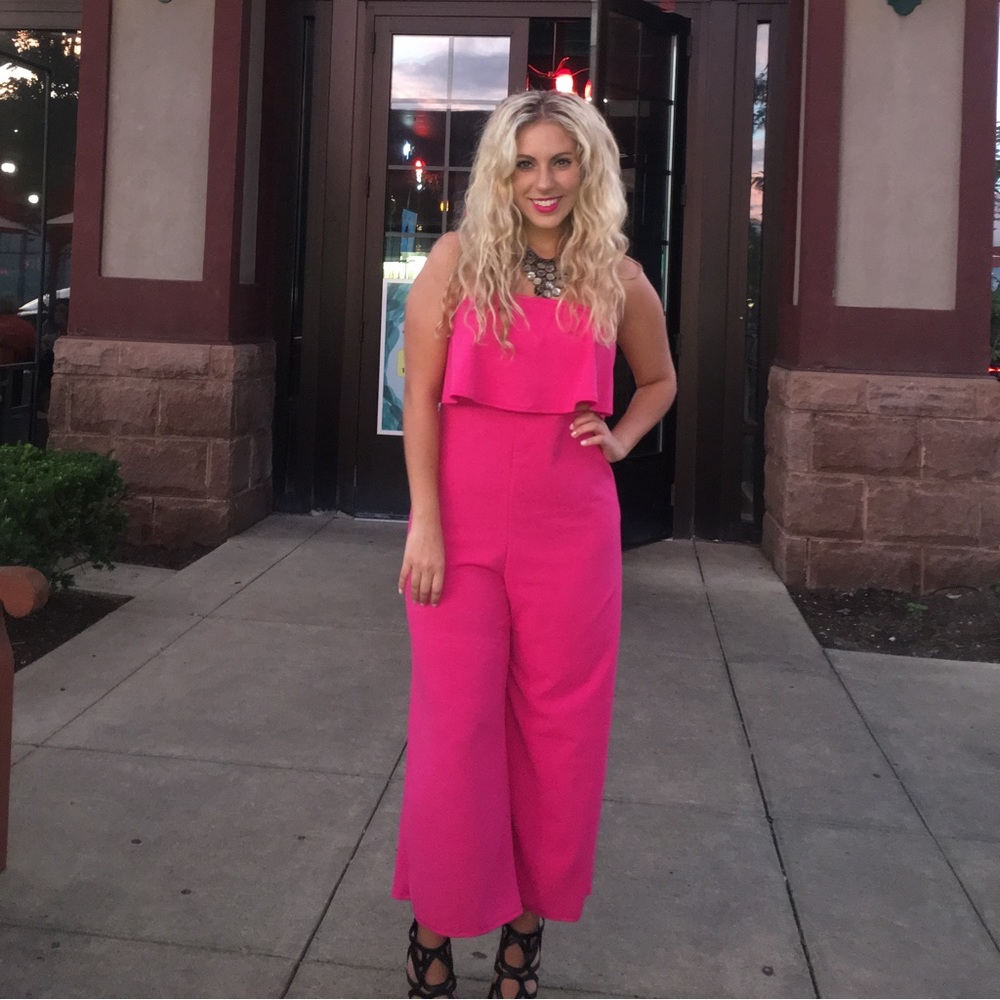 Pink pantsuit
